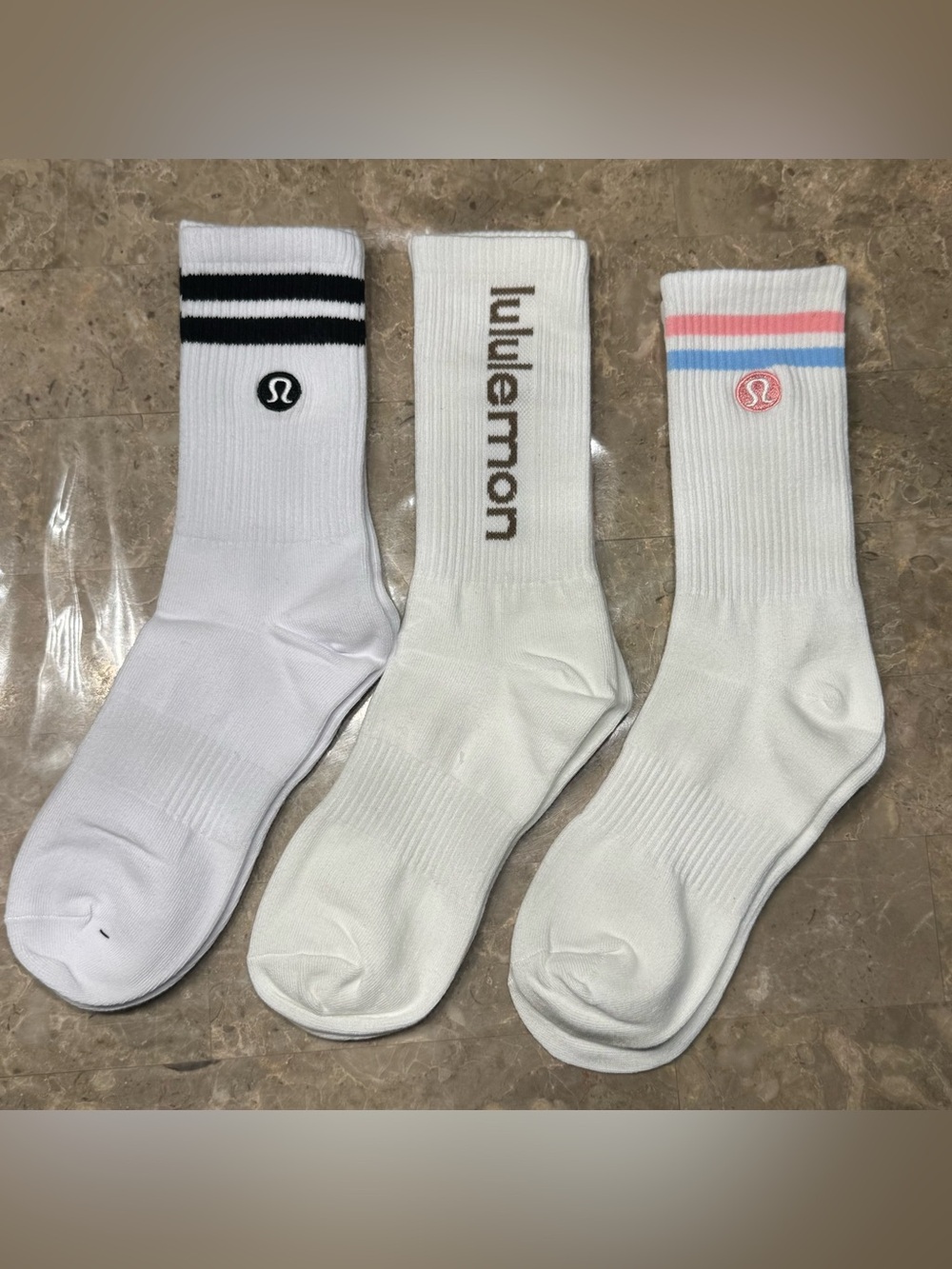New Women’s Lululemon Athletica Socks 
3 pairs Size Medium Daily Essential Socks